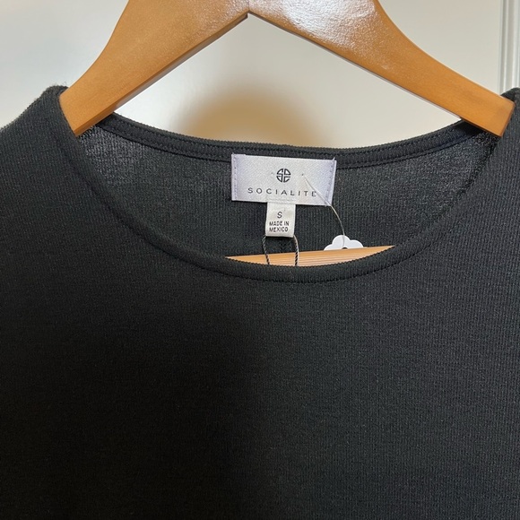 Socialite Long Sleeve Side Cutout Minidress Size Small Color Black Dress (Small) - Picture 5 of 5